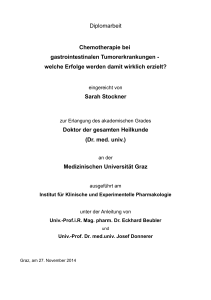 Diplomarbeit Chemotherapie bei gastrointestinalen