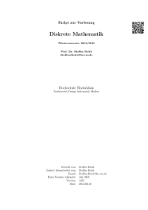 Diskrete Mathematik - Hochschule RheinMain