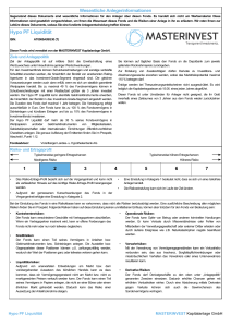Hypo PF Liquidität