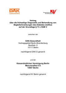 Vertrag über die frühzeitige Diagnostik und Behandlung