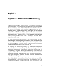 Kapitel 9 Typabstraktion und Modularisierung