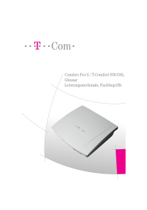 Comfort Pro S / T-Comfort 930 DSL Glossar
