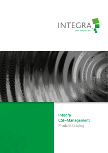 Integra® CSF-Management Produktkatalog