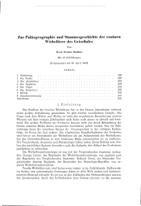 Zur Paläogeographie und Stammesgeschichte der