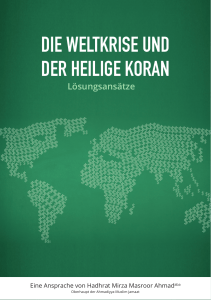 die weltkrise und der heilige koran