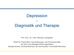 Depression – Diagnostik und Therapie - CME