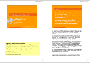 Einführung in das Internet Überblick - rz.htw