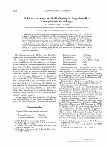 ESR-Untersuchungen zur Radikalbildung in
