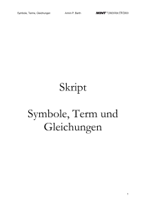 Symbole, Terme und Gleichungen