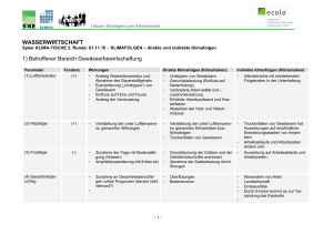 WASSERWIRTSCHAFT 1) Betroffener Bereich