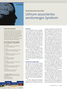 Lithium-assoziiertes serotonerges Syndrom