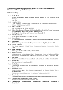 Kulturwissenschaftliches Forschungskolleg/ SFB 485 Norm und