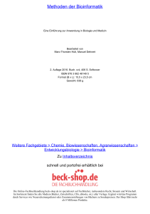 Methoden der Bioinformatik - ReadingSample - Beck-Shop