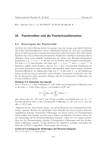 §6 Fourierreihen und die Fouriertransformation