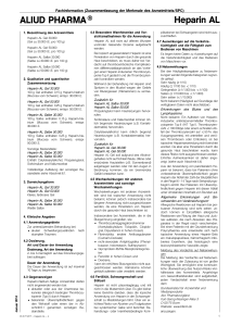 Heparin AL - SRZ - Fachinformationsdienst