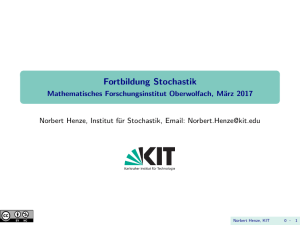 Fortbildung Stochastik - KIT