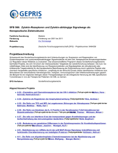 Projektbeschreibung SFB 566: Zytokin-Rezeptoren - gepris
