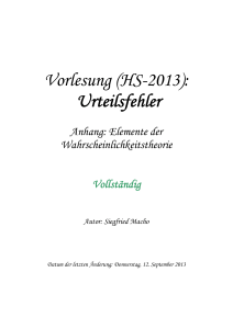 Vorlesung (HS-2013): Urteilsfehler