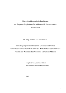 Eine mikroökonomische Fundierung der Prognosefähigkeit des