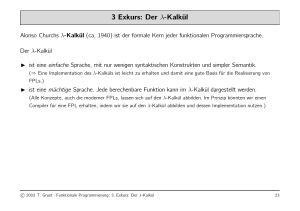 3 Exkurs: Der λ-Kalkül - Uni Konstanz, Informatik