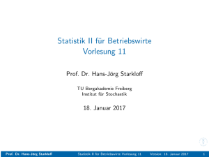 Statistik II für Betriebswirte Vorlesung 11