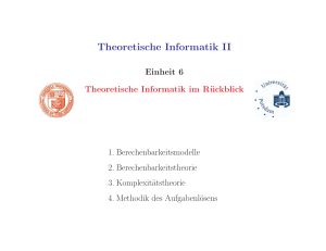 Theoretische Informatik II