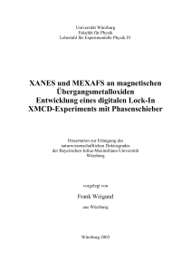 XANES und MEXAFS an magnetischen