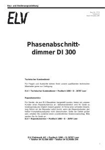 Phasenabschnitt- dimmer DI 300