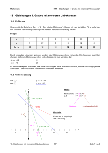 18 Gleichungen 1. Grades mit mehreren Unbekannten