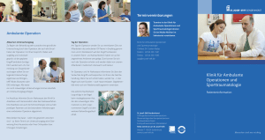 Patienteninformation Klinik für Ambulante Operationen und