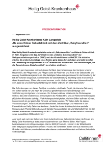 Babyfreundlich - Die Frauenklinik K&ouml;ln