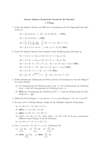 Lineare Algebra/Analytische Geometrie für Physiker