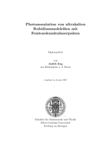 Photoassoziation von ultrakalten Rubidiummolekülen mit