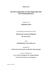 HYPONATRIÄMIE UNTER THERAPIE MIT PSYCHOPHARMAKA