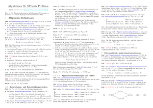 Algorithmen für NP-harte Probleme