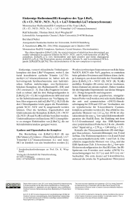 Einkernige Ruthenium (III)-Komplexe des Typs LRuX3 (X= Cl