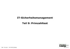 IT-Sicherheitsmanagement Teil 9: Primzahltest