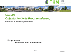 CS1005 Objektorientierte Programmierung