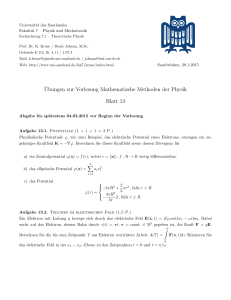 ¨Ubungen zur Vorlesung Mathematische Methoden der Physik Blatt 13