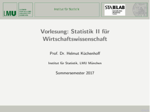Vorlesung: Statistik II für Wirtschaftswissenschaft - StaBLab