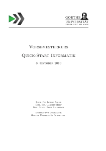 Skript - Uni Frankfurt – Informatik - Goethe