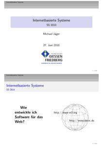 Internetbasierte Systeme - SS 2010 - Benutzer-Homepage