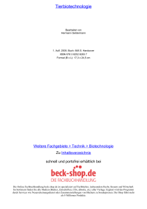 Tierbiotechnologie - ReadingSample - Beck-Shop