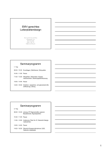 EMV-gerechtes Leiterplattendesign Seminarprogramm