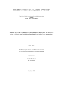 Häufigkeit von Schilddrüsenfunktionsstörungen bei Frauen vor und