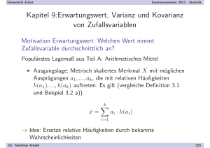 Statistik, Sommersemester 2012