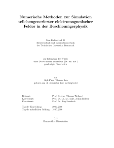 Numerische Methoden zur Simulation teilchengenerierter