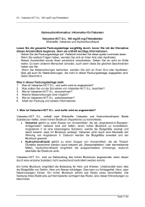 Information für Patienten Valsartan-HCT GL 160 mg