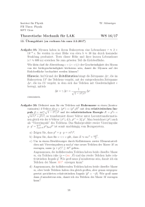Theoretische Mechanik für LAK WS 16/17