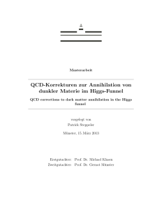 QCD-Korrekturen zur Annihilation von dunkler Materie im Higgs